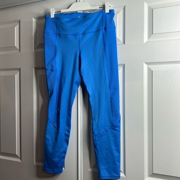 Under Armour Blue Compression Leggings XL Pockets - Picture 1 of 5
